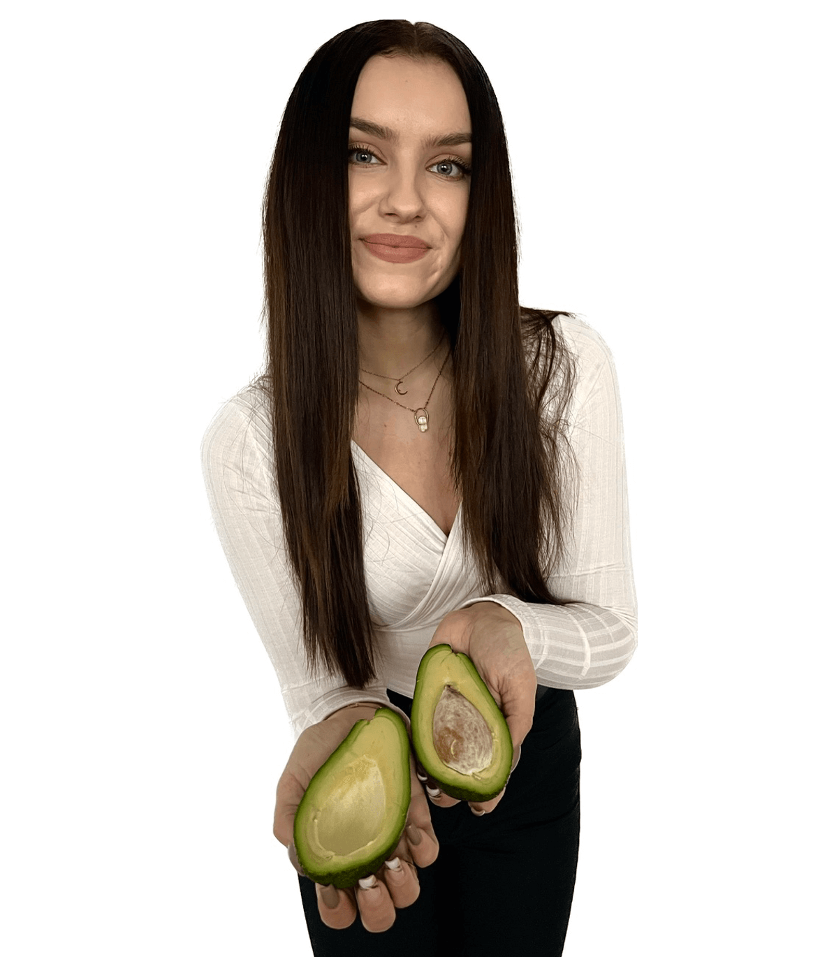 Zdjęcie Pani Dietetyk trzymającej w ręku avocado